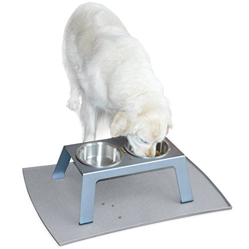 X-Large Waterproof Dog Food Mat (34x23). FDA Grade Silicone [Superior Hygiene, Non-Toxic, Multiple Sizes] Extra Large Dog Food mat for Floors,Grey - view 4
