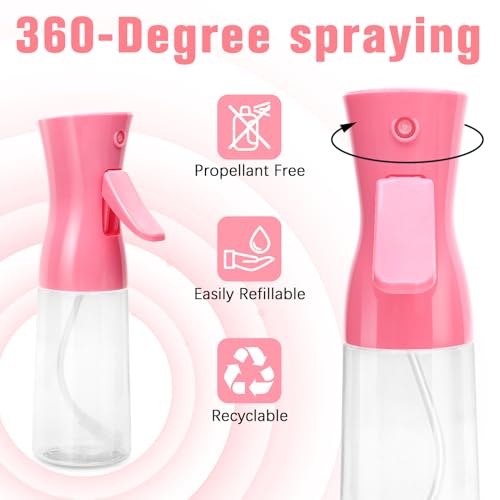 Spray Bottle For Hair,Continuous Water Mister for Hairstyling, Salons, Cleaning, Plants,Essential Oil Scents,Ultra Fine Mist Sprayer,6.8 OZ /200 ML-pink(Christmas Gifts) - view 3