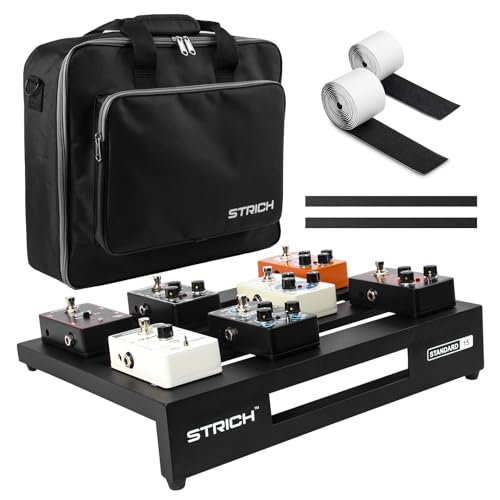 Guitar Pedal Board Aluminum Alloy 1.82lb Super Light Small Effect Pedalboard 15'' x 11.8'' with Carry Bag, STANDARD 15 (Angled)