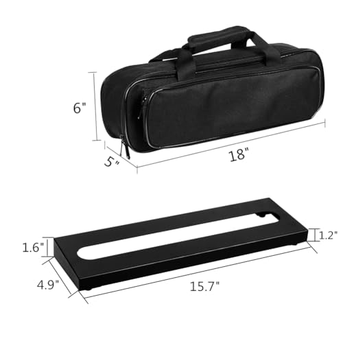 Mini Guitar Pedal Board 15.7" x 4.9" with Carry Bag - view 7