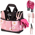5PCS Gardening Tools, Aluminum Heavy Duty Garden Tool Set with Bag