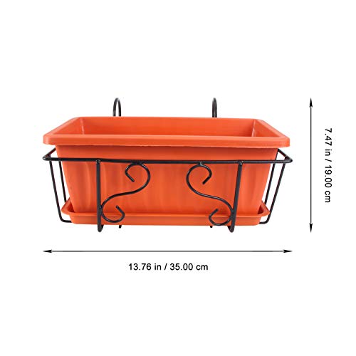 1set Hanging Flowerpot Rack Rectangular Balcony Plant Display for Mini Plants Garden Supply Delicate Design for Home Decoration and Vertical Gardening Space - view 4