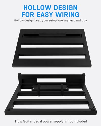 Guitar Pedal Board Aluminum Alloy 1.82lb Super Light Small Effect Pedalboard 15'' x 11.8'' with Carry Bag, STANDARD 15 (Angled) - view 3