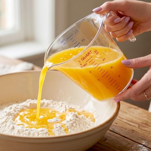 Melissa - Plastic Measuring Cups (4-Piece Set), Food-Grade Measuring Jugs, 1/2/4/8-Cup Capacity, Unbreakable, Stackable, Dishwasher-Safe, Great for Oil, Vinegar, Flour, and More - view 3
