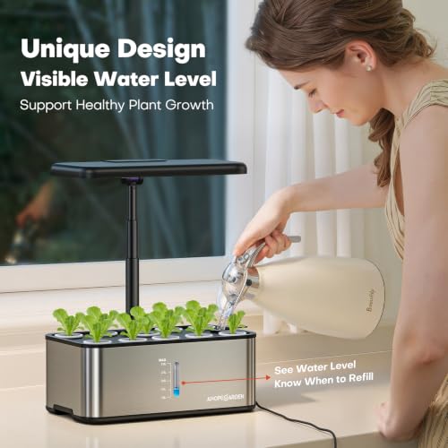 Hydroponics Growing System: 10 Pods Stainless Steel Garden - view 3