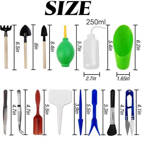 20PCS/Set Succulent Tools Set, Mini Garden Tool Set, Transplanting Tools Set, Succulent Care Kit for Succulent Miniature Gardening Plant - view 2
