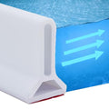 Collapsible Shower Threshold Water Dam Water Barrier for Shower and Retention System and Keeps Water Inside Threshold Dry and Wet Separation Suitable for Bathroom and Kitchen (39Inch, White)