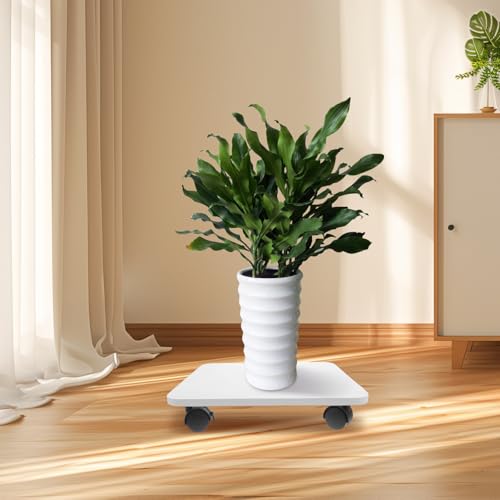 Wheeled Plant Pot Base with Drainage Tray, Swivel Rolling Stand - view 7