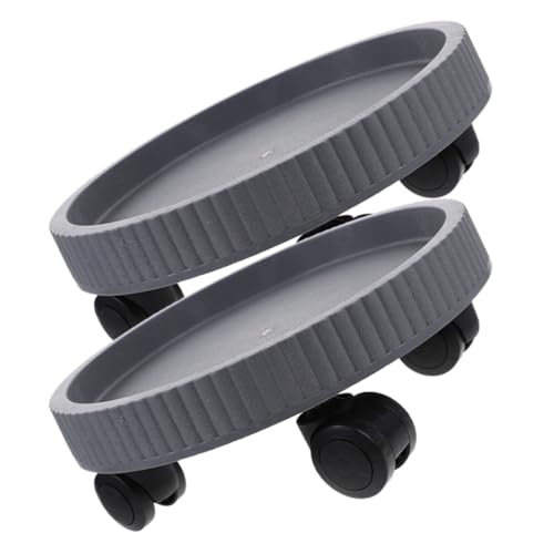 2pcs Rolling Plant Stand with Wheels, Thick Plastic Flowerpot Tray