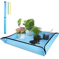 Repotting Mat 29.5"x 29.5" for Indoor Plant Transplanting Large Blue Garden Mat Gift for Plant Lovers Oxford Fabric Portable Potting Tray for Gardening Mess Control