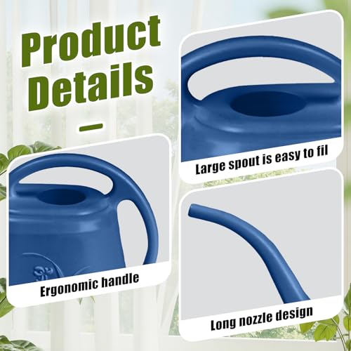 Plastic Watering Can- 1 Gallon - Blue - view 3