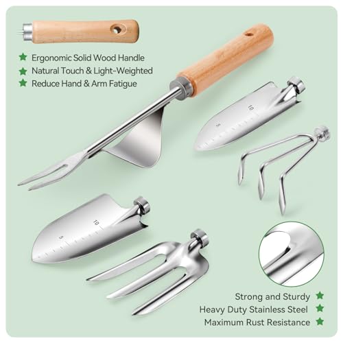 Heavy Duty Gardening Tools with Handbag, Gardening Gifts for Women - view 4