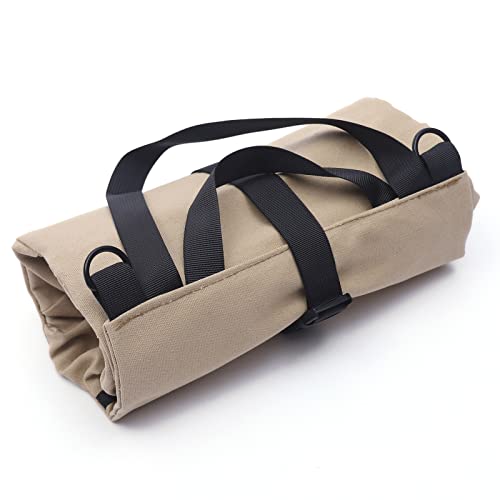 Tool Roll Up Pouch, Roll Up Tool Bag Organizer with 5 Zip Organizer Pouches, Compact Portable Tool Bags for Men, Contractors, Plumbers, Electricians, Hanging Tool Zipper Carrier - view 3