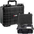 13" Protective Hard Camera Case, IP67 Waterproof & Shockproof for Gear, Audio & Video Equipment, Drones, and Tools with Customizable Foam, TSA Approved, 13.37 Inch x 11.62 Inch x 6 Inch (Black)