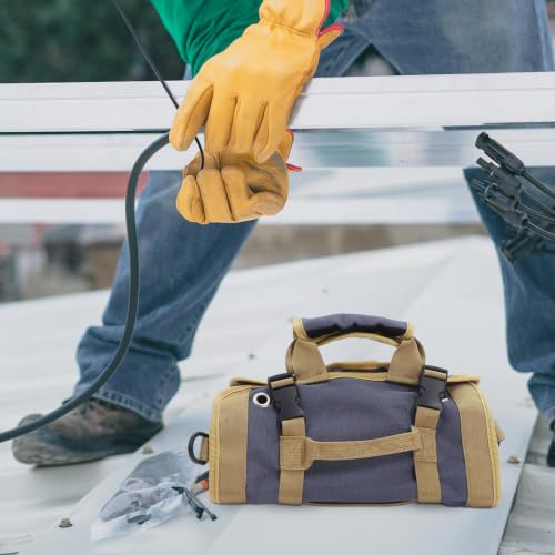 Canvas Tool Organizer Roll Bag, Contractors and Garden Tools - view 7