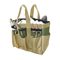 Garden Tote,Tool Bags Gardening Tote Bag Outdoor Multi Pocket Garden Tool Kit Holder Bag Compact Hand Tool Gardeners Storage Bag Tote Organizer Yard Plant Tool Carrier Bag Pouches (Light Brown)