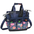 Hard Bottom Floral Garden Tool Tote Bag with Shoulder Strap