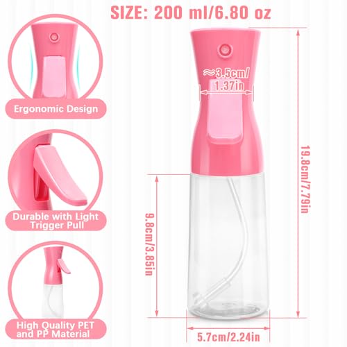 Spray Bottle For Hair,Continuous Water Mister for Hairstyling, Salons, Cleaning, Plants,Essential Oil Scents,Ultra Fine Mist Sprayer,6.8 OZ /200 ML-pink(Christmas Gifts) - view 2