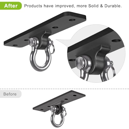 Ceiling Mount Swing Hanger Heavy Duty Swing Set Hook for Porch Swing Hammock Chair Yoga Silk Suspension Straps Gymnastic Ring, Wall Anchor for Resistance Bands (900LB) - view 2