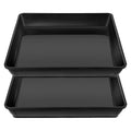 Square Plant Saucer 10 Inch 2 Pack, Durable Plastic Plant Trays Plant Pot Saucers, Square Planters for Indoors and Outdoors Plants, Garden Large Plant Saucers for Pots Black.