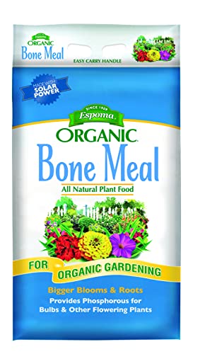 Organic Bone Meal Fertilizer 4-12-0. All-Natural Plant Food Source of Nitrogen and Phosphorus for Organic Gardening. for Bulbs & Other Flowering Plants. 24 lb.Bag.
