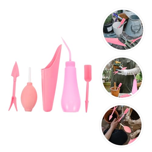 Pink PVC Bonsai Tools Set for Succulents, Anti-Rust Portable Gardening Kit - view 5