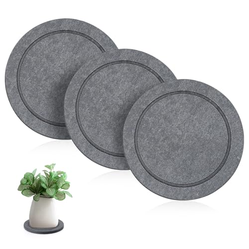 3 PCS Round 5.9" Diatomite Plant Saucers for Indoors, Plant Plate