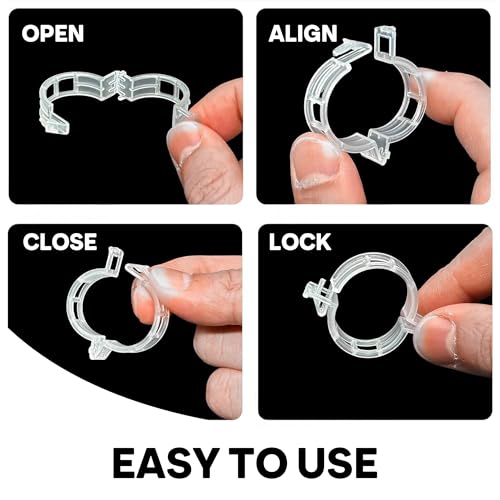 180 Pcs Plant Support Clips, Clear Plastic Trellis Clips, Garden Clips, Vegetable Clips, Vine Tomato Clips for Plants Support, Plant Clips for Climbing Plants to Grow Upright & Healthier - view 6