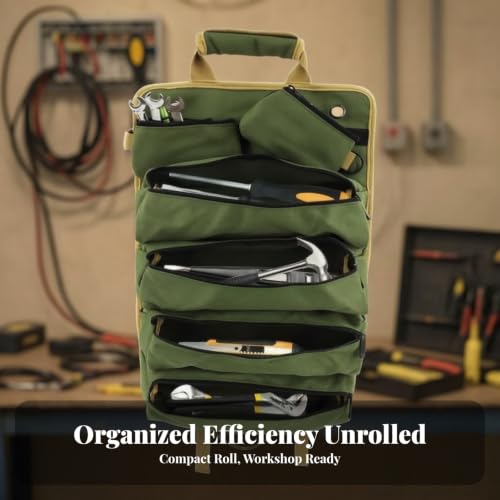 Tear-Resistant Tool Storage Carrier Bag | Compact, Portable tool holder, for Garage, Electricians, handymen, Black - view 6