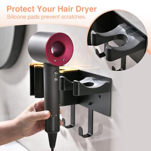 Hair Tool Organizer Wall Mount, Hair Dryer Curling iron Organizer - view 3