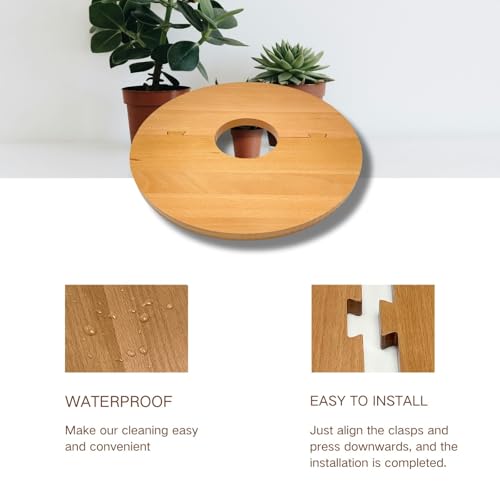 13.7 Inch Plant Pot Grid from Animals, Wooden Plant Pot Cover, Indoor Plant Protector from Cats, Flowerpot Decorative Cover. - view 3