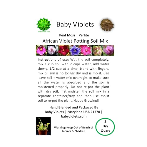 African Violet Plant Potting Soil Mix Peat Moss & Perlite (½ Gallon / 2 quarts) (Pack of 2) - view 2
