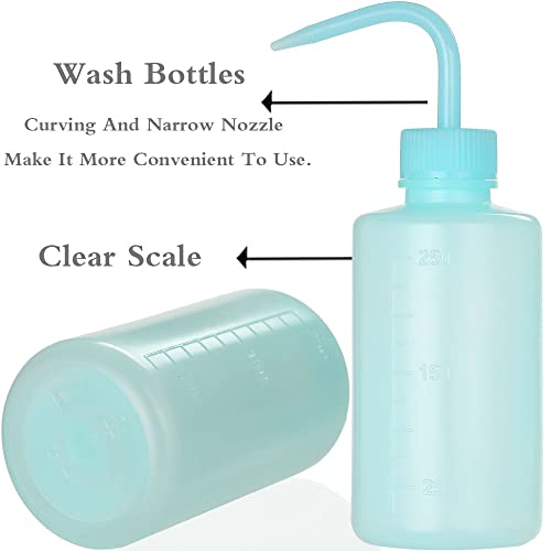 2Pcs Tattoo Wash Bottle 250ml | 8oz Water Squirt Bottle for Succulent Watering, Medical Cleaning, Blue - view 4