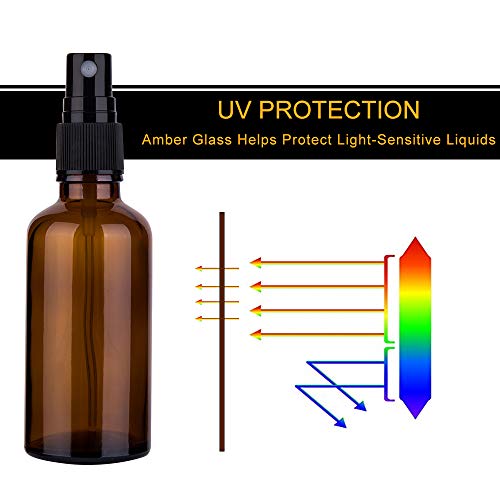 2oz Amber Glass Spray Bottles for Essential Oils, Set of 3 - view 3