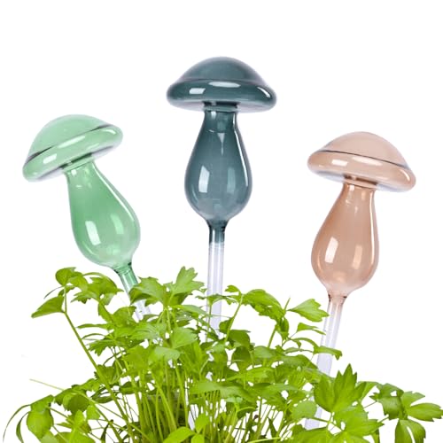 Mushroom Plant Watering Globes 3PCS Plant Watering Devices Glass - view 6
