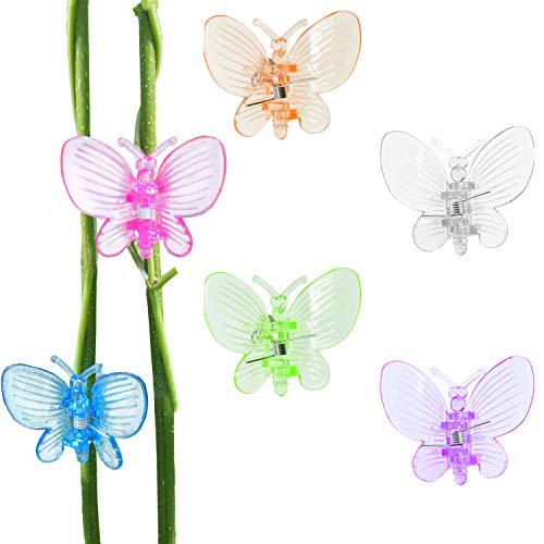 Orchid Clips 30Pcs Butterfly Plant Clips Orchid Support Clips Vine Clips Plant Clips for Support Flower Orchid Vine (Mix Color, 30PCS)