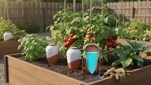 Plant Self Watering Globes - Terracotta Watering Spikes - Slow Release Olla Pots - Holds 14 oz - Drip Irrigiation Olla System - view 5