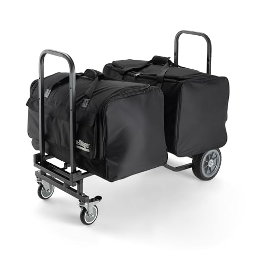 On-Stage UTC2200 Utility Cart (Rolling Dolly Handcart, Heavy-Duty Transportation, 485 Pound Weight Capacity, Load in and Load Out Equipment, Adjustable Length, Folding Handles, Locking Casters) - view 4