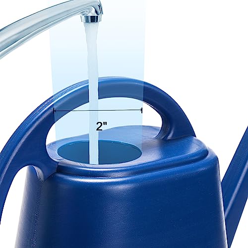 Watering Can, 1/2 Gallon Plastic Watering Cans with Comfortable Handle, Small Garden Watering Cans Long Spout for Indoor Outdoor Watering Plants, Blue - view 3