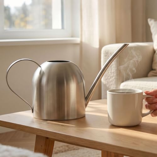 Watering Can for Indoor Plants, 30oz Long Spout Stainless Steel - view 4