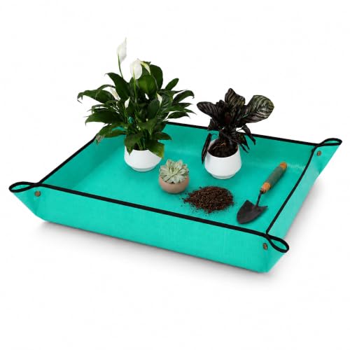 Repotting Mat for Indoor Plants, PE Potting Tray for Soil Change,39.4x39.4