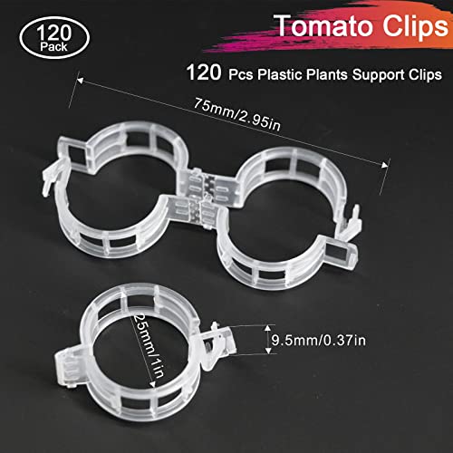 120 Pack Tomato Clips for Climbing Plants Garden Support Plant Trellis - view 2