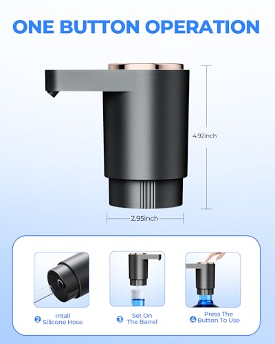 Electric Water Bottle Pump, Water Dispenser for 5 Gallon Bottles - view 4