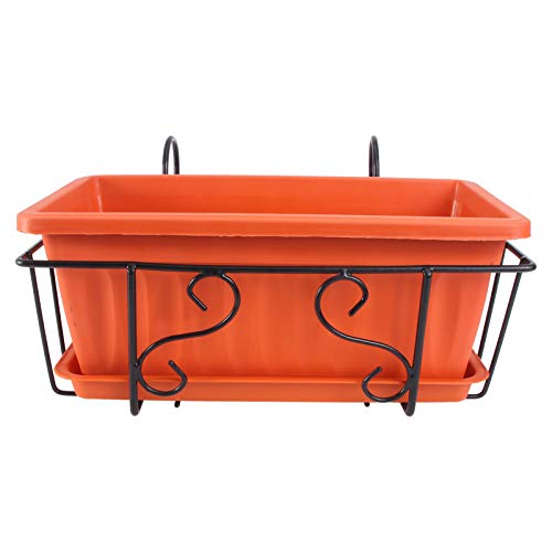 1set Hanging Flowerpot Rack Rectangular Balcony Plant Display for Mini Plants Garden Supply Delicate Design for Home Decoration and Vertical Gardening Space