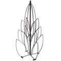 Lotus Bud Iron Obelisk Trellis for Climbing Plants, 69” Heavy Duty Garden Support with Ground Stakes, Outdoor Yard Art for Roses, Clematis, Patio & Courtyard