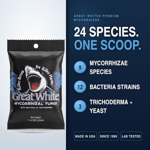 Great White Mycorrhizal Fungi, Beneficial Bacteria for Plant Growth, Root Booster, Concentrated 3-in-1 Formula (1 oz) - view 4