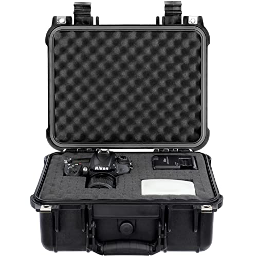 13" Protective Hard Camera Case, IP67 Waterproof & Shockproof for Gear, Audio & Video Equipment, Drones, and Tools with Customizable Foam, TSA Approved, 13.37 Inch x 11.62 Inch x 6 Inch (Black) - view 6