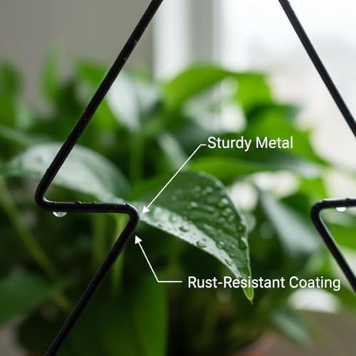 Christmas Tree Shape Plant Trellis for Climbing Plants, Metal Garden Support Frame for Indoor Potted Plants, Decorative Vine Stand for Holiday and Everyday Use - view 3