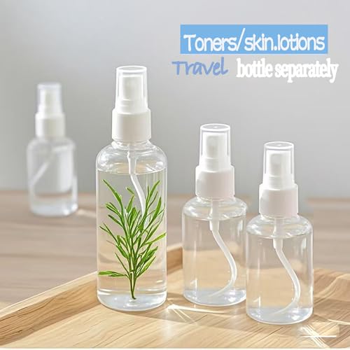 4Pk Clear Empty Travel Spray Bottles, Leakproof for Toner Face Hair - view 6