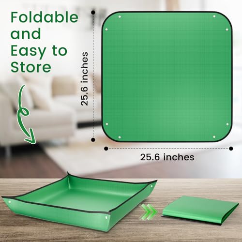 Repotting Mat for Indoor Plant Transplanting and Mess Control, 26'' x 26'' Waterproof Potting Succulent Tray Portable Gardening Mat Gift for Plant Lovers - view 2